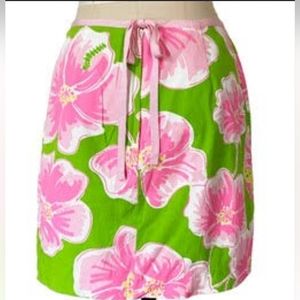 🎀CLEARANCE🎀 LILLY PULITZER Gorgeous Hawaian floral skirt 6 1990 retro